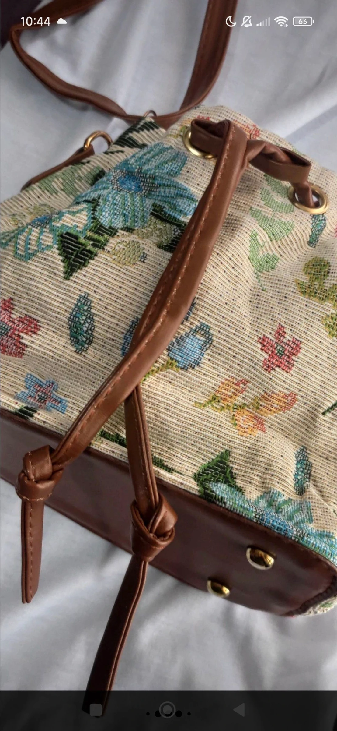 Bolsa cubo flores vintage – photo 4